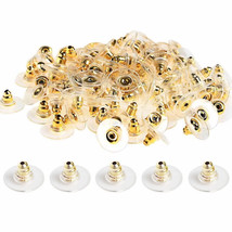100 pieces Bullet Earring Backs Plastic back, Disk Style Hypoallergenic ... - £5.49 GBP