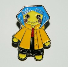 Coraline Animated Movie Coraline as a Doll Die-Cut Metal Enamel Pin NEW UNUSED - £6.16 GBP