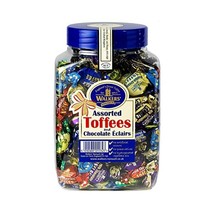 WALKERS NONSUCH Assorted Toffees and Chocolate Eclairs Jars 1.25 kg  - $35.00