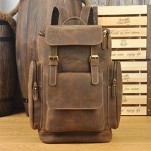 vintage large capacity backpack travel bag Male Luggage Bag - £154.68 GBP