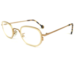 Vintage La Eyeworks Brille Rahmen SANGER 121M452 Gold Nude Quadratisch 4... - $64.89