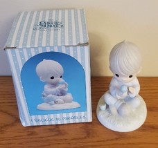 Precious Moments E-7156 I Believe In Miracles 1981 WITH BOX - $12.99