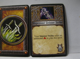 2005 World of Warcraft Board Game piece: Rogue Card - Improved Sinister ... - $1.00