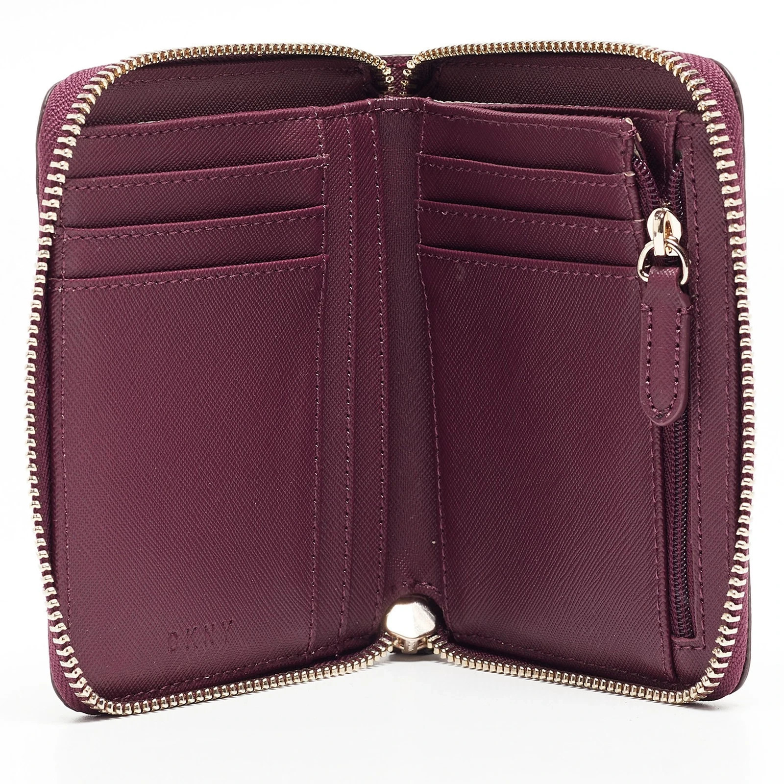DKNY Burgundy Leather Vela Zip Around Wallet - EUC Item image 9