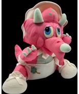 Vtg 1987 Guy Gilchrist Plush Dinosaur Tiny Dino Baby Triceratot Pink Puf... - $44.28 CAD