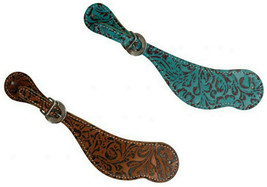 Western Saddle Horse Leather Boot Spur Straps pair of 2 in your choice o... - £10.54 GBP
