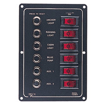 Sea-Dog Aluminum Circuit Breaker Panel - 6 Circuit [422800-1] - £41.61 GBP