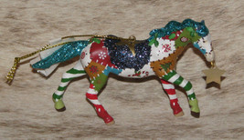 TRAIL OF PAINTED PONIES Holiday Patchwork Pony Ornament~2.5&quot; Tall~Christ... - $24.09
