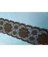 4 yards black Floral eyelash Poly Lace Non Stretch  lace trim 3” - $3.99