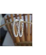 1 Pair Clip-On Rhinestone Hoop Earrings Silver/Gold Small to 2 X Large - $9.54 CAD+