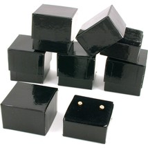 6 Black Velvet Earring Gift Box Jewelry Showcase Displays - £7.66 GBP