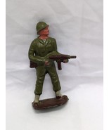 Vintage 1960s Made In England Metal Infantry Toy Soldier 2&quot; Made In Holl... - $33.94 CAD