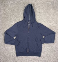 J Crew Hoodie Women Med Blue Authentic Fleece Zip Up Hooded Sweatshirt C... - £14.94 GBP