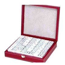 Double 12 Professional Size Dominoes In Black/Red Case - £35.91 GBP