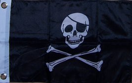 An item in the Sporting Goods category: 12X18 In Pirate Decorative Boat Flag