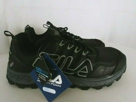 FILA Black &amp; Gray Lace Up Running Walking Athletic Shoes Size 8.5 1JM00224-002 - £27.04 GBP