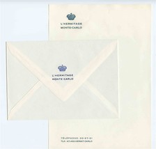 L&#39;Hermitage Sheet of Stationery and Envelope Monte Carlo - $17.82