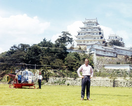 Sean Connery in You Only Live Twice Japan set by helicopter mansion 16x20 Canvas - $69.99