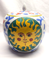 Vintage WEBI Large Ginger Jar And Lid - Flaming Rising Sun - NOT FOR FOO... - $39.98