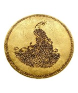 Peacock Serving Plate Footed Handpainted Gold Etched Design 7.5”World Ma... - £19.46 GBP