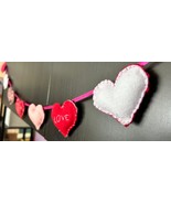 Valentine's Day Heart Garland--sustainable crafts made with thrifted or gifted m - $20.00