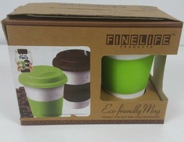 FineLife Eco Friendly Mug Set of Two green and brown - $16.19