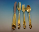 Woodlily Gold by Frank Smith Sterling Silver Flatware Set For 6 Service ... - $1,732.50