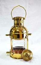 15&quot; Antique Brass Oil Lantern Maritime Collectible Ship Lamp Decorative  - £88.01 GBP