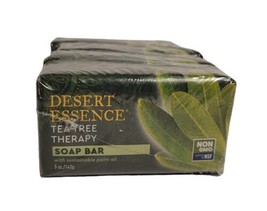 4 Pack Desert Essence Tea Tree Therapy Soap Bar 5 oz x 4 Non-GMO Sealed - £21.74 GBP