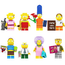 8Pcs The Simpsons Minifigure Lisa Ma Ji Smithers Comic Book Man Patty Mini Block - £19.51 GBP