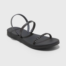 Universal Thread Women&#39;s Tommie Triple Strap Sandals Size 8.5 Black New - $16.44