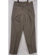 Fairway Blues Men&#39;s Pants 32X34 Chino Khaki Olive Pleated Front Golf Spo... - £15.39 GBP