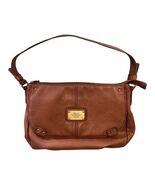 Relic Collection Brown Leather Shoulder Bag Vintage Style Handbag 9x12 - $27.00