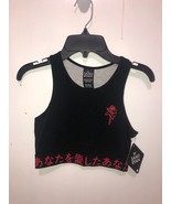 NWT Samii Ryan Red Rose Kanji Lust Sports Bra Pull Over Wire Free SMALL - €17,06 EUR
