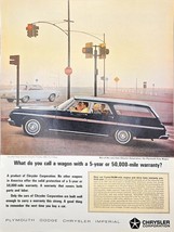 CHRYSLER CORPORATION - Wagon - 50 Warranty - 1964 Vintage Print Ad - $10.56