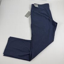 PGA Tour Golf Pants Peacoat Blue 36x32 Men's Flat Front Micro Grid Textured - $31.99