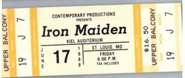 Iron Maiden Untorn Konzert Ticket Stumpf Juni 17 1988 St.Louis Missouri - £39.55 GBP