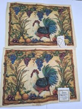 VTG Kay Dee Designs Rooster Placemats Artists Gallery Farmhouse Country Cottage - £23.55 GBP