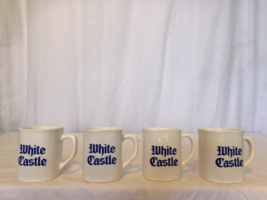 White Castle Buy &#39;Buy Em by the &quot;Sack&quot; Square Coffee Mug Vintage 1994 x 4 - £31.05 GBP