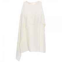 Helmut Lang Womens Blouse Side Drape Solid Ivory Size S H04HW506 - £150.52 GBP