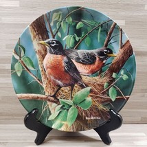 1986 Knowles &quot;The Robin&quot; by Kevin Daniel 8.5&quot; Collector&#39;s Plate Green Brown - £13.48 GBP
