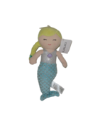NWT Carters Plush Toy Stuffed Doll Mermaid Blonde 10&quot; Fish Tail Glitter ... - £16.73 GBP