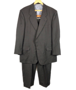 Aquascutum Black Suit Blazer Sport Coat 44R 44 Regular Jacket &amp; 38x28 Pa... - £58.70 GBP