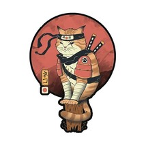 Car Sticker Samurai Cat Pattern Stickers Products Exterior Parts Decoration Acce - £35.74 GBP