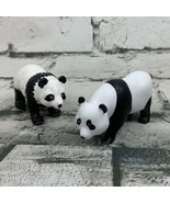 Panda Figures 1996 Safari Panda Cub &amp; Panda Adult Figure Lot of 2 - $9.89