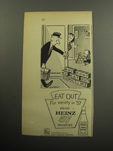 1957 Heinz Tomato Ketchup Ad - Why don&#39;t we eat out sometime - £14.77 GBP