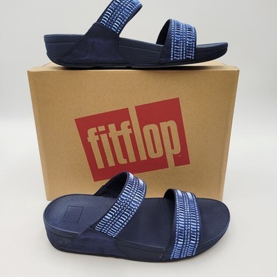 FitFlop Women's Sandals Sz 9 Sandals flip-flops Incastone Slide Sandals Blue Item image 3
