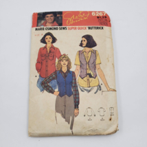 Vtg Butterick Sewing Pattern UnCut 6267 Marie Osmond Sews Shirt &amp; Vest Size 8-18 - £5.47 GBP