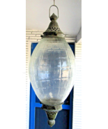 Large 30&quot; Tall Art &amp; Crafts Mission Style Checkered Ripple Glass Lantern - $162.81 CAD