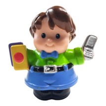 Fisher Price Little People Cell Phone Dad Male Figure Bow Tie Replacemen... - $4.64